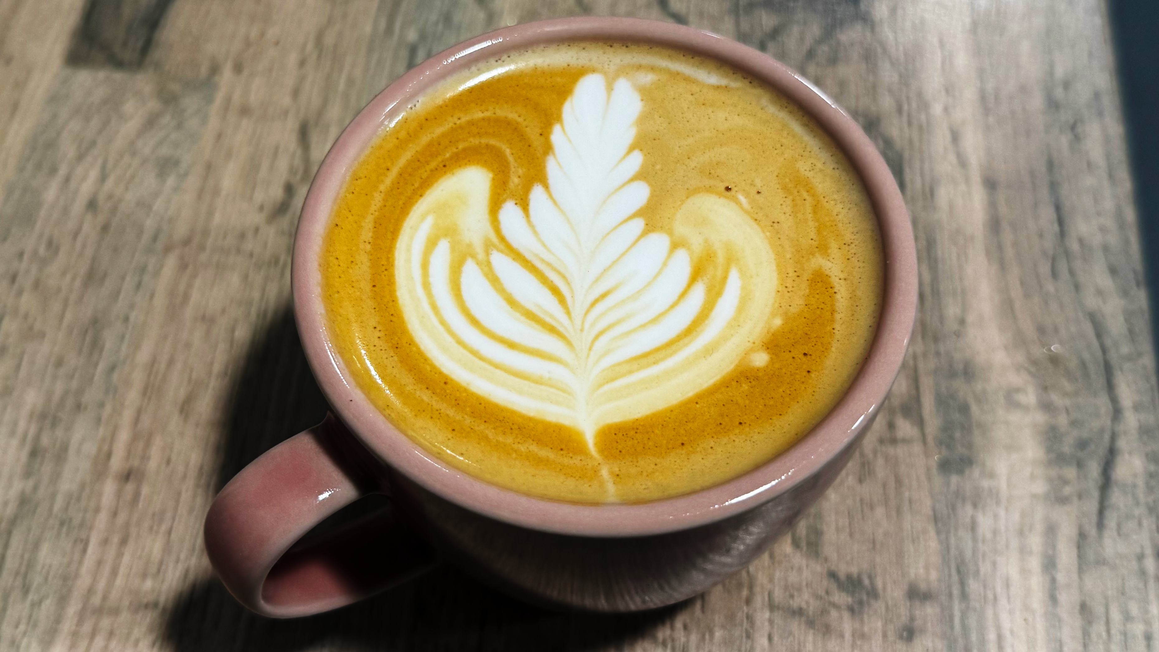a photo of a latte made on the casabrews marenza