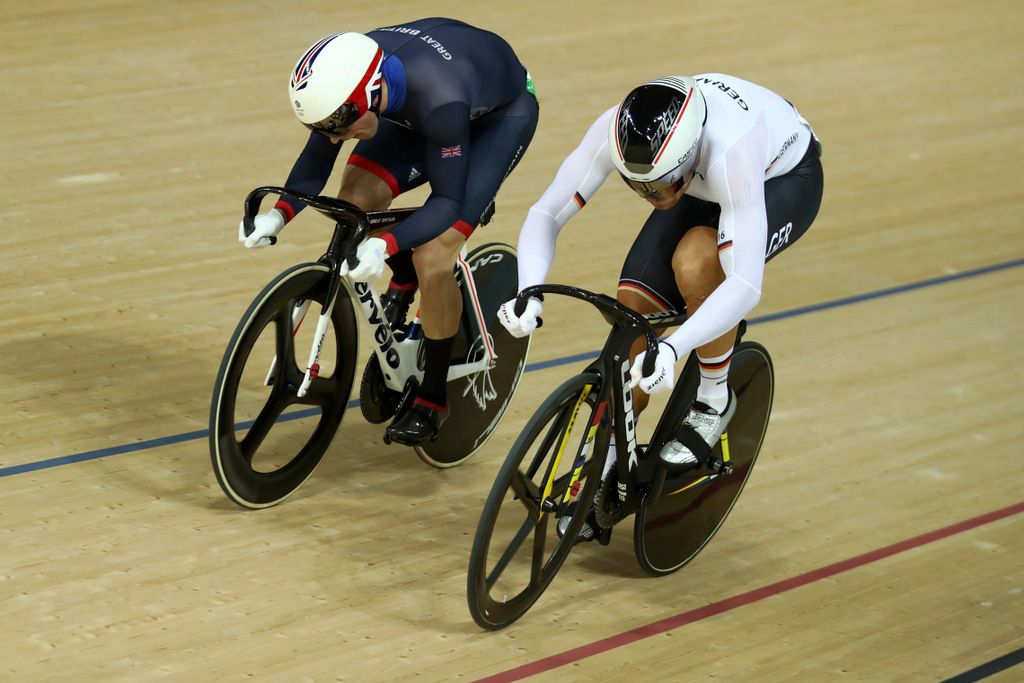 Jason Kenny and Maximillan Levy (Germany) in the 1/16 final
