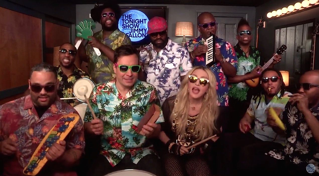 Madonna, Jimmy Fallon, and the Roots perform &amp;quot;Holiday&amp;quot;