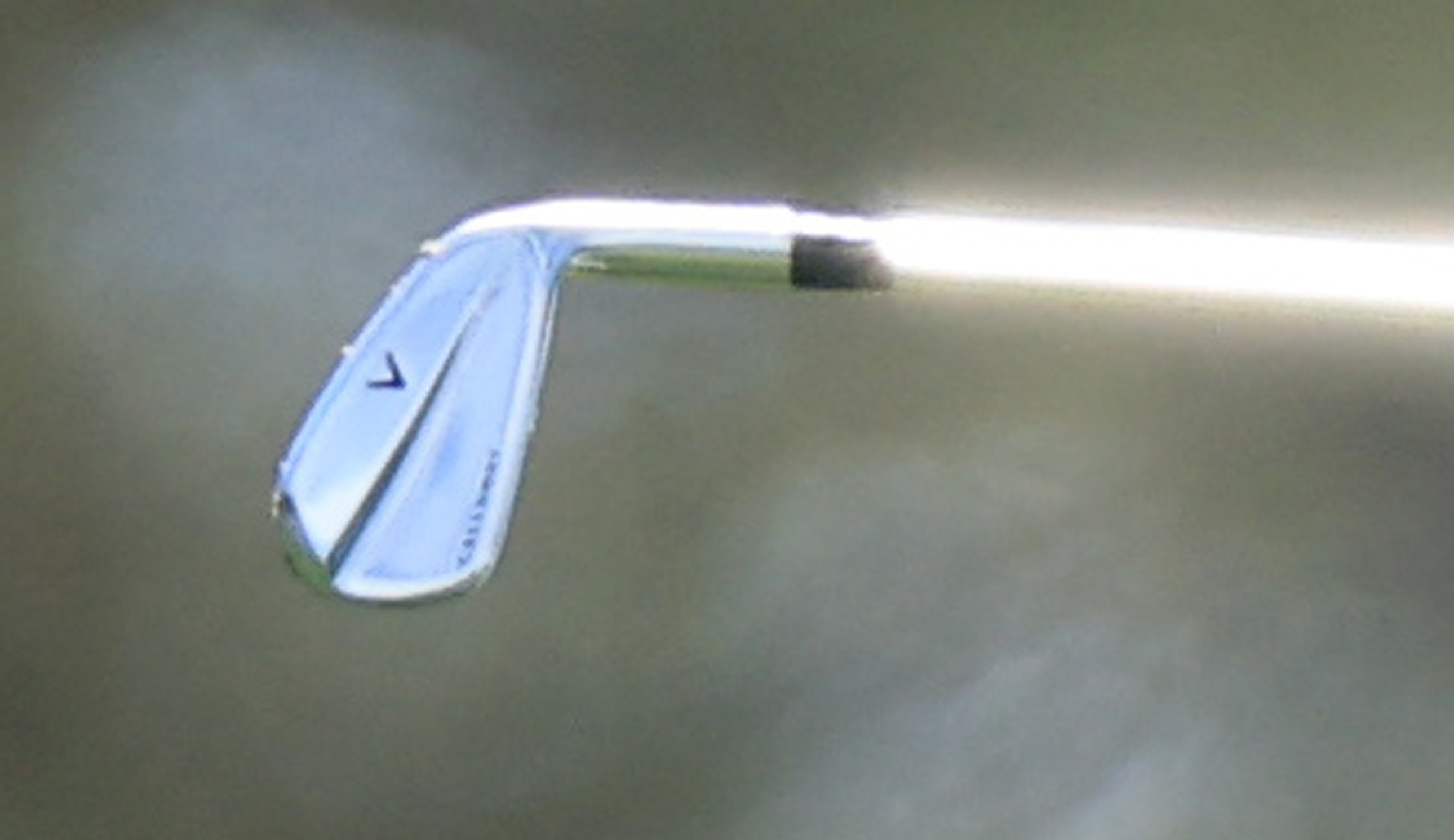 A close-up of the irons used by Sam Burns