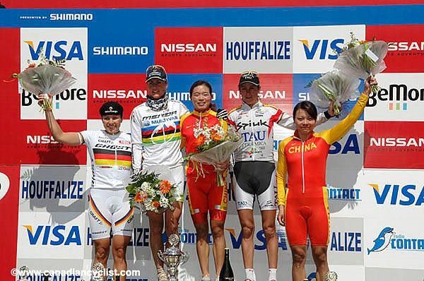 World Cup #1 Podium: Sabine Spitz, Gunn-Rita Dahle Flesjaa, Ren Chengyuan,