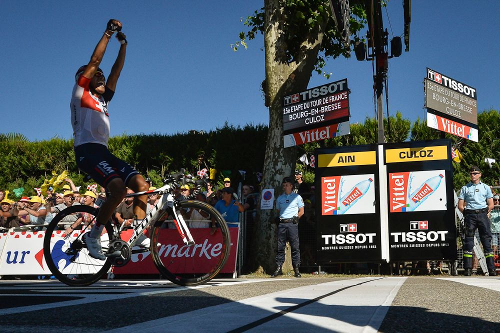 Jarlinson Pantano solos to the win in Coluz during stage 15 of the Tour de France.