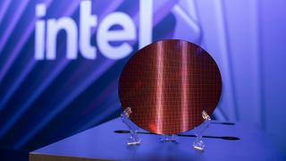 An Intel Panther Lake silicon wafer