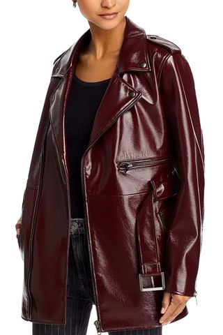 Mother The Midi Chopper Faux Leather Jacket