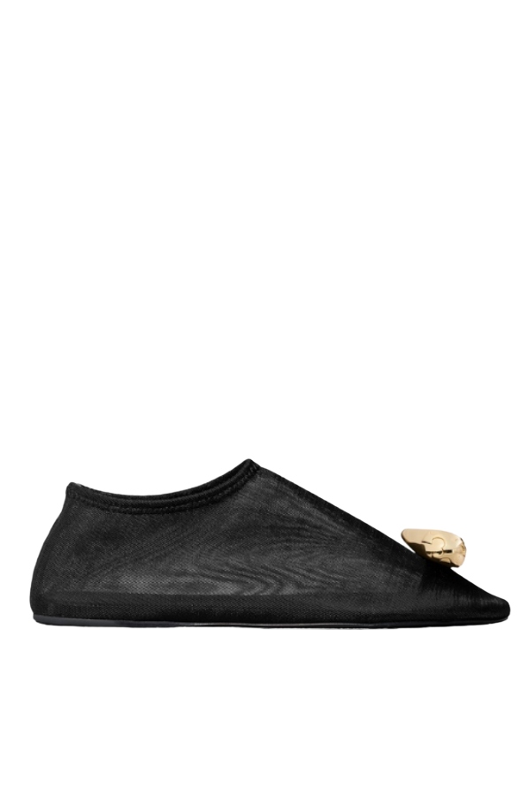Patos Mesh Flat in White, Size 10
