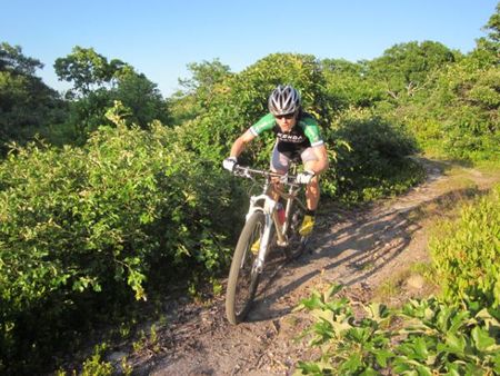 Mary McConneloug on a local trail.
