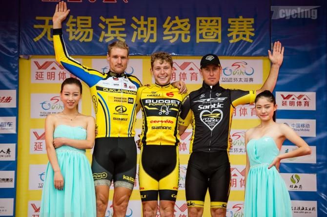 Alois Kankovsky and Boris Shpilevski join Jesse Kerrison on the podium
