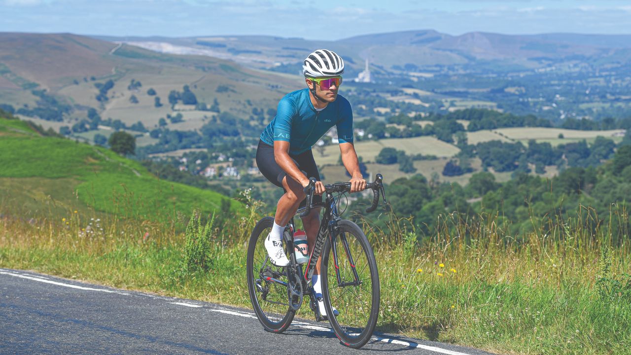 Rider at an easy pace in beautiful countryside