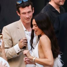 Dua Lipa and Callum Turner at their wedding welcome party