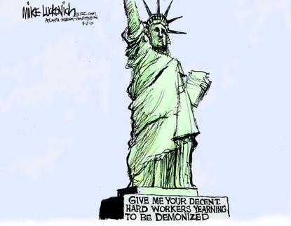 Editorial cartoon U.S. Immigration