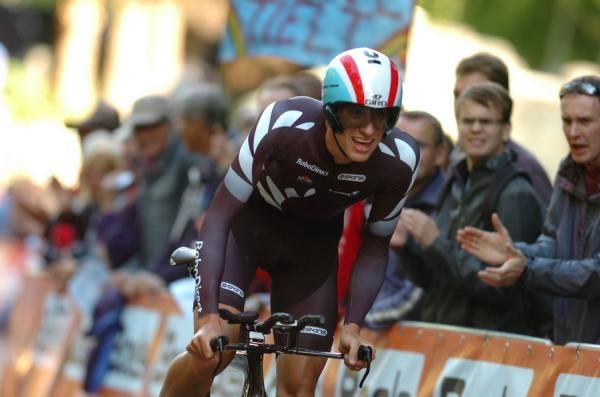 Jesse Sergent (New Zealand) drives to the line during the time trial at the Valkenburg World's