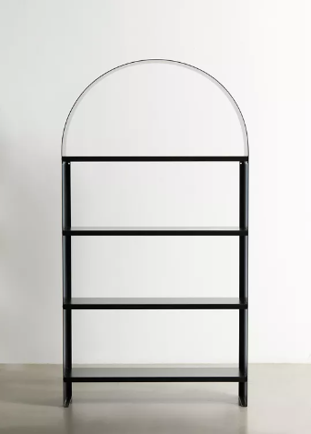 Arched bookshelf.
