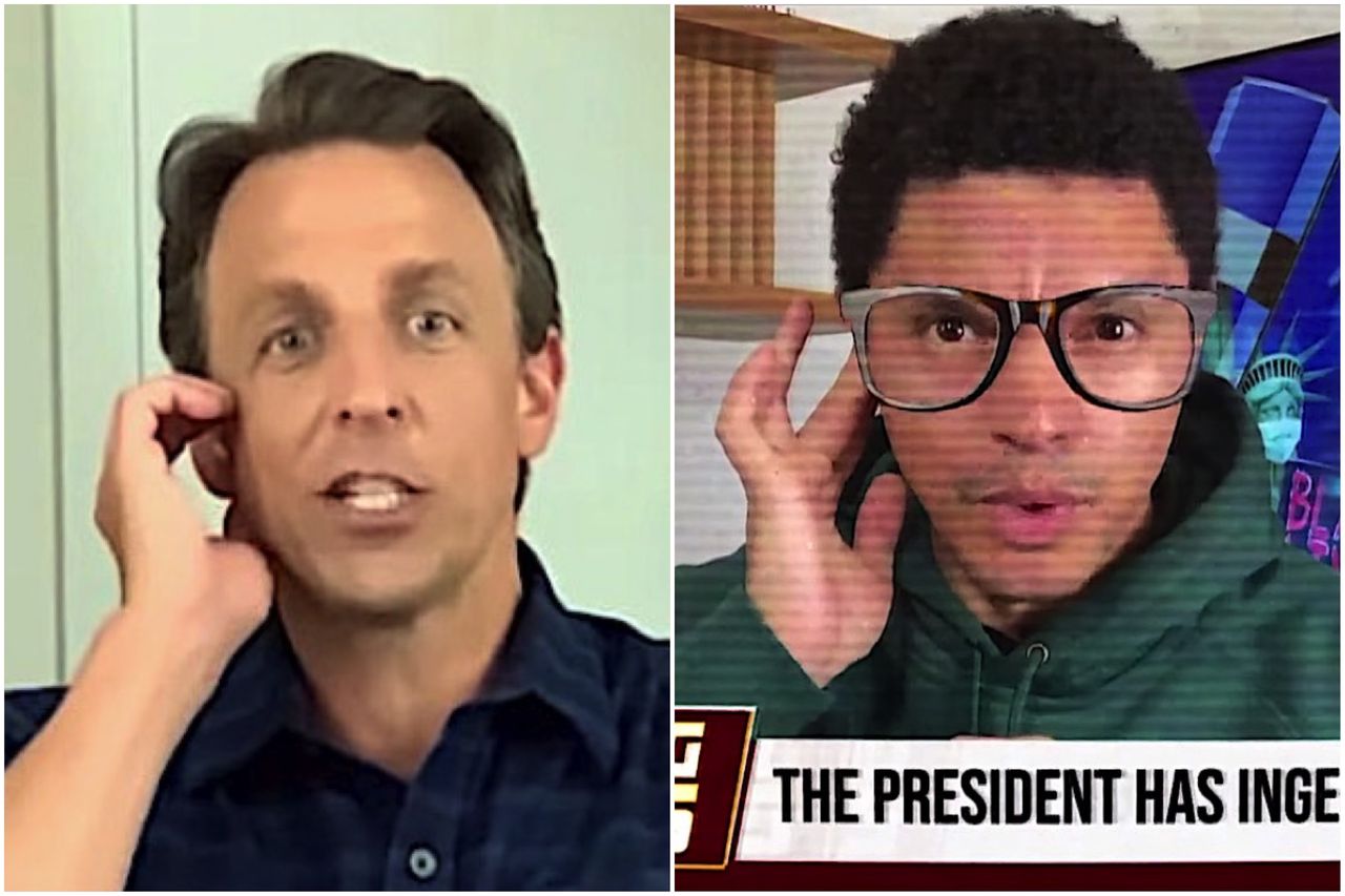 Seth Meyers and Trevor Noah on Bolton versus Trump