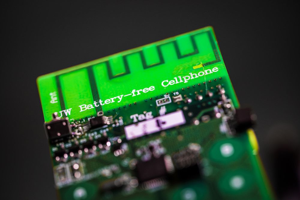 The newly developed battery-free cellphone can send and receive calls using only a few microwatts of power.