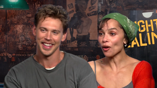 Austin Butler and Zoë Kravitz dish on working together in Darren Aronofsky's new crime thriller "Caught Stealing".