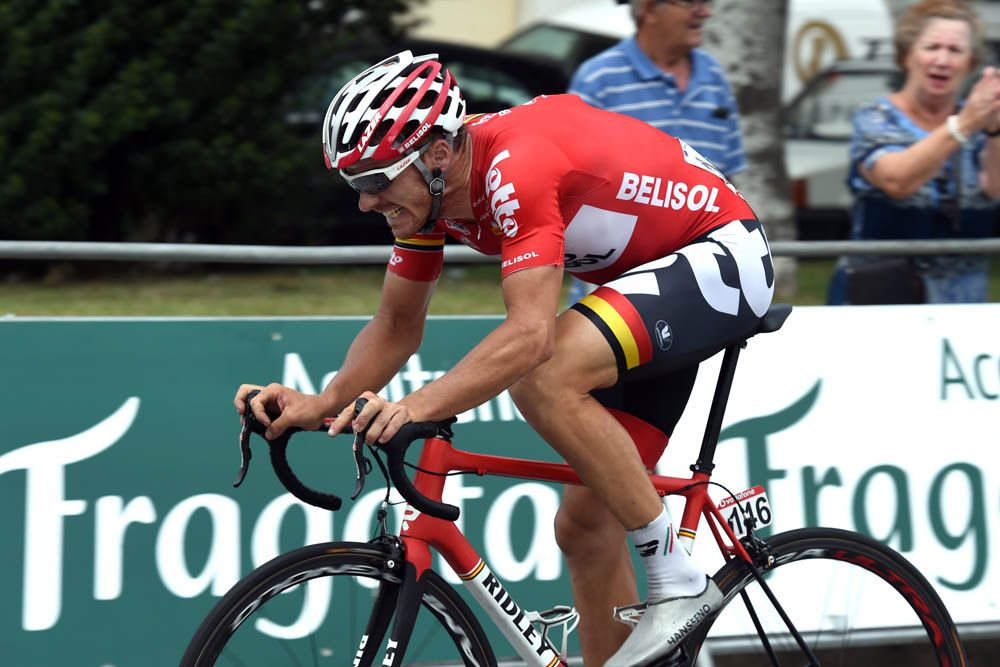 Adam Hansen escapes on stage nineteen of the 2014 Tour of Spain