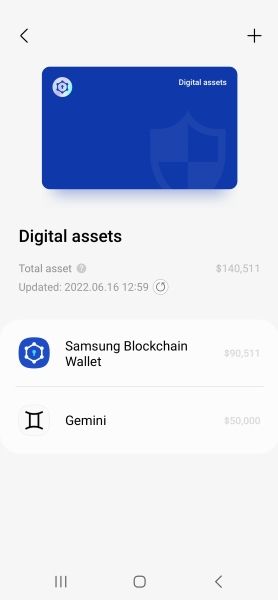 Samsung Wallet digital assets