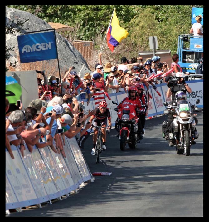 Acevedo cuts a lone figure in sight of the finish line at Greater Palm Springs