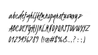 Best free handwriting fonts: Kristi font sample
