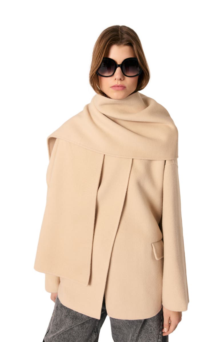 Double-Faced Coat With Scarf