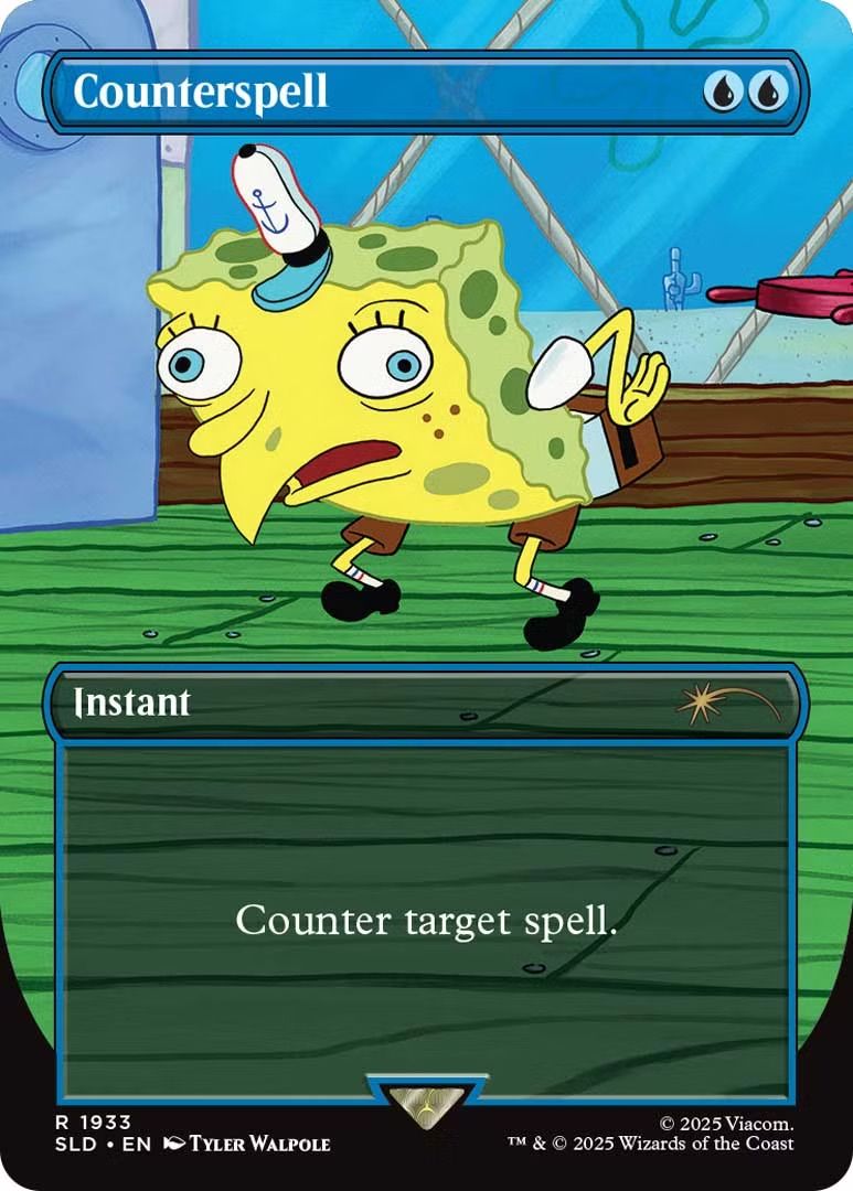 MTG Spongebob Secret Lair Counterspell