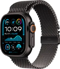 Apple Apple Watch Ultra 2 (gps+cellular) 49mm Titanium Case With Black Titanium Milanese Loop - Medium - Black - (2024)