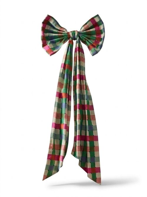 Willow Plaid Bow Tree Topper