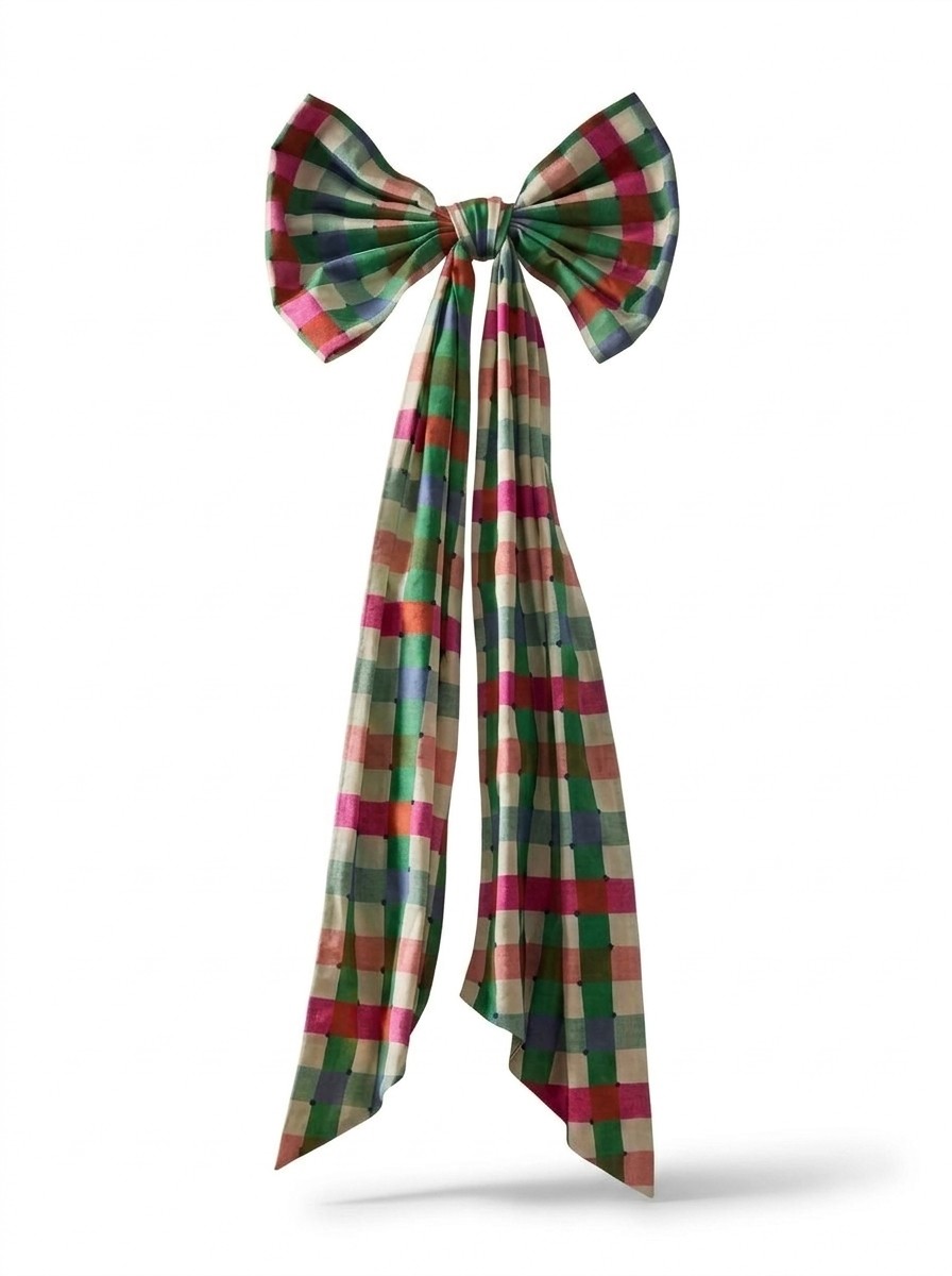 Anthropologie, Willow Plaid Bow Tree Topper