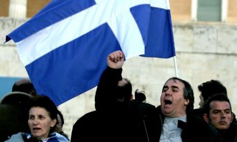 Greeks protest against austerity measures