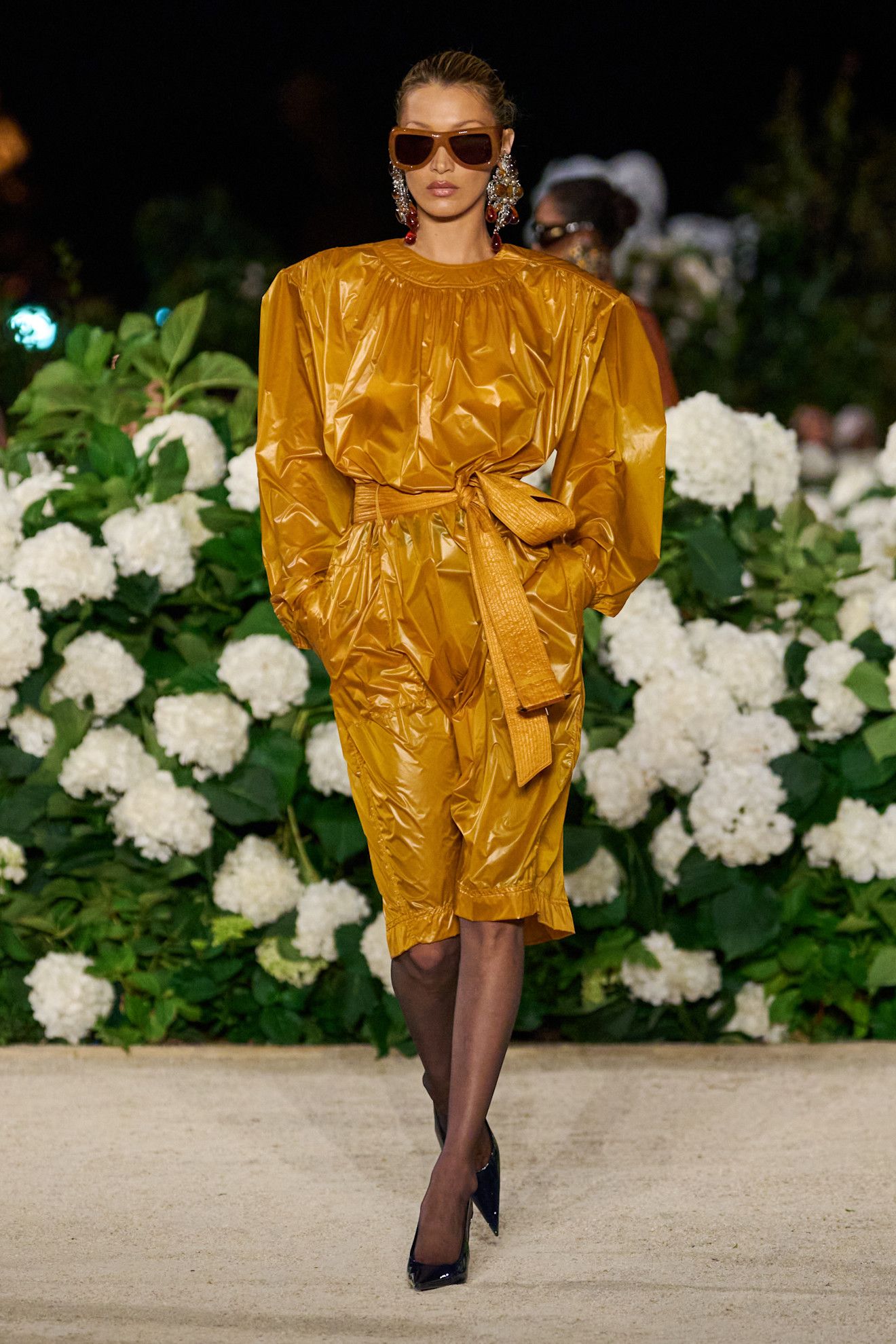 Model walking on the spring/summer 2026 Saint Laurent runway.