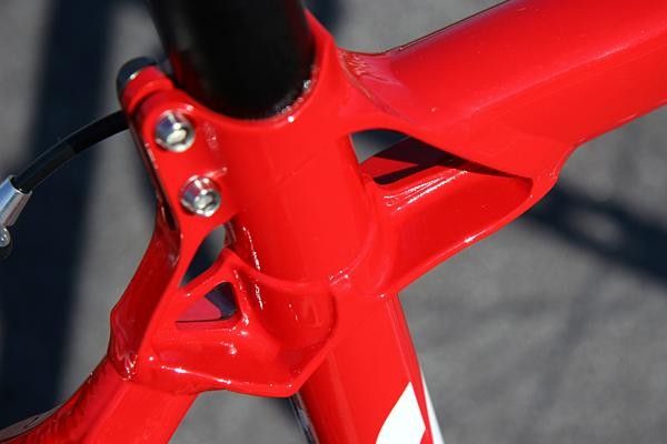 BMC's trademark seat tube cluster.