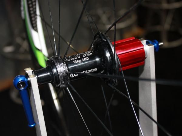Tune's Mag 150 hub anchors the rear wheel.