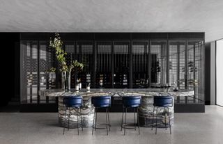 The basement bar and wine cellar at Hideaway House, Melbourne, by Cera Stribley