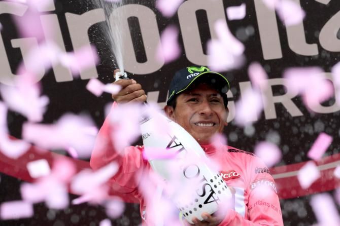 Nairo Quintana (Movistar) leads the Giro d'Italia after stage 16