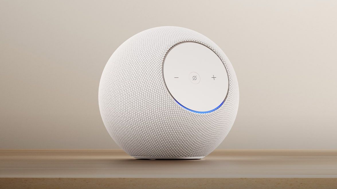 Press image of an Amazon Echo Studio in a home setting