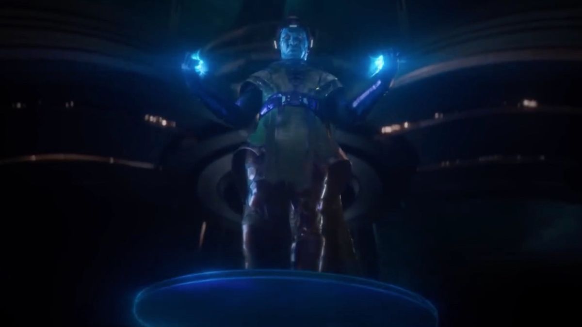 Jonathan Majors&#039; Kang the Conqueror fully suited up in Quantumania