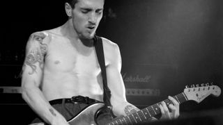 John Frusciante performing with the Red Hot Chili Peppers at the Roseland Ballroom in New York, 1991