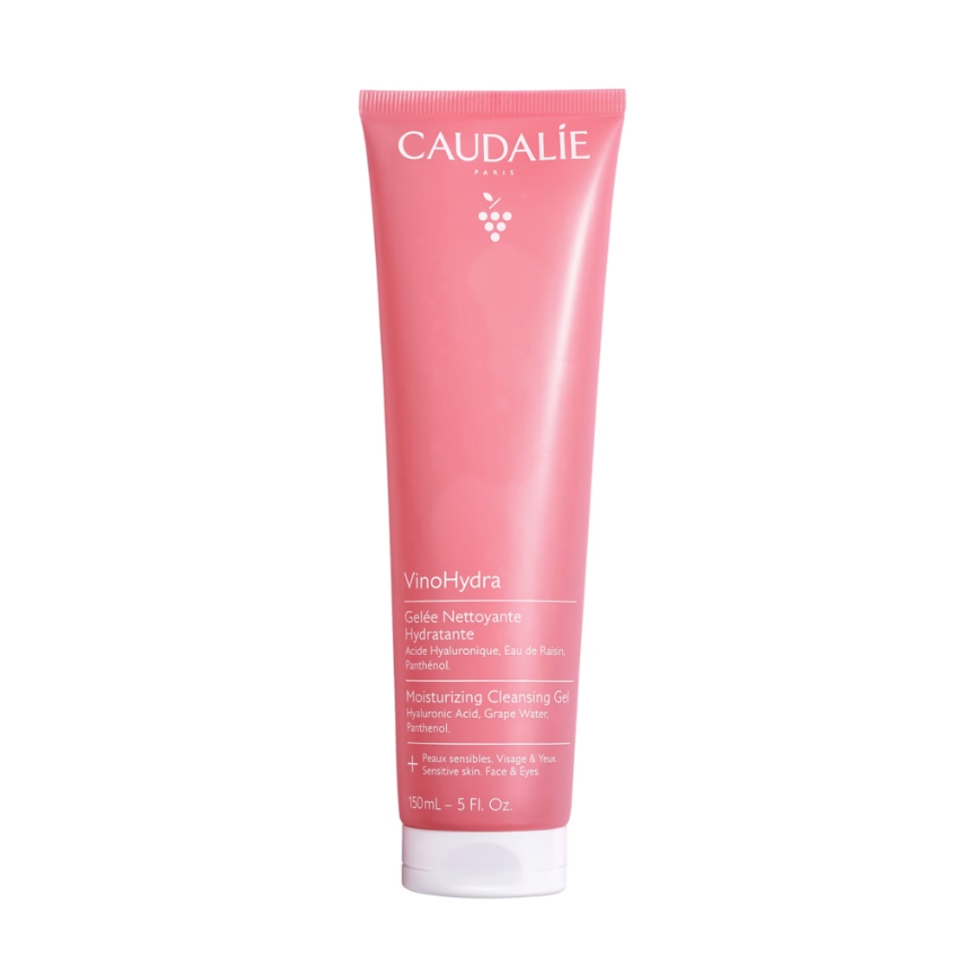A product shot of the Caudalie Vinohydra Moisturising Cleansing Gel, on a white background