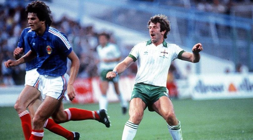 Gerry Armstrong of Northern Ireland at the 1982 World Cup