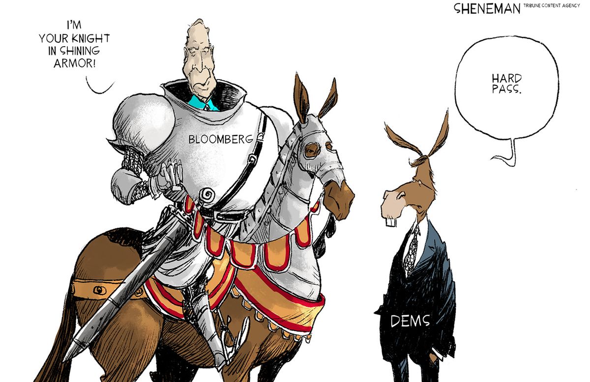 Political Cartoon U.S. Bloomberg Democrats Campaign 2020 | The Week