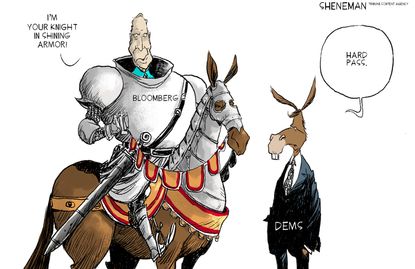 Political Cartoon U.S. Bloomberg Democrats Campaign 2020