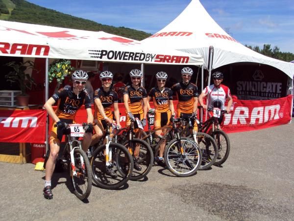 The Torq team in Quebec, visiting the SRAM booth.