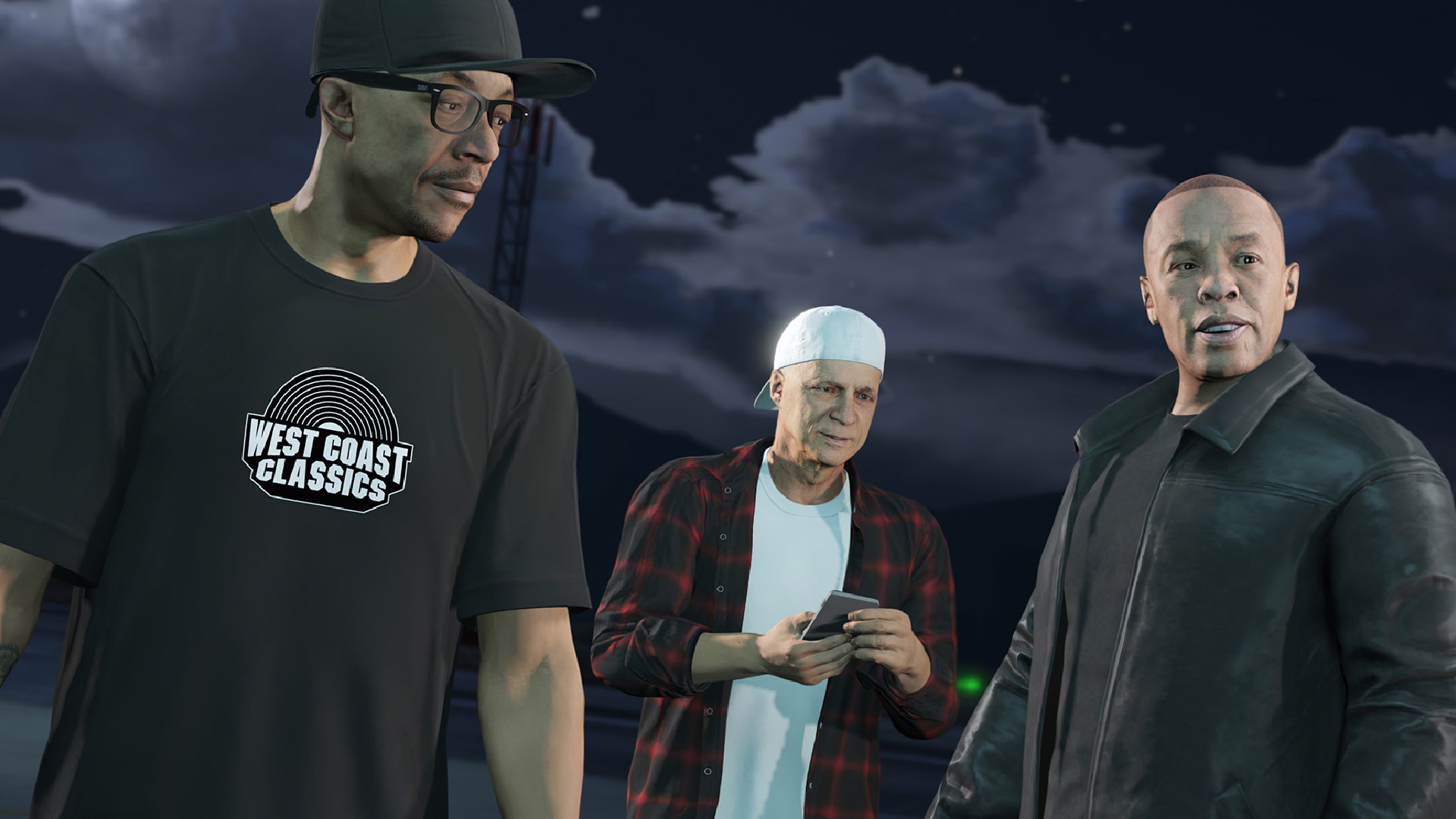 Dr Dre and other characters in GTA Online