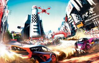 Shibuya Race was created by artist Ryohei Yamashita using SketchBook