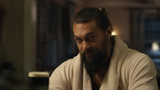 Jason Momoa in a robe for Aquaman 2 