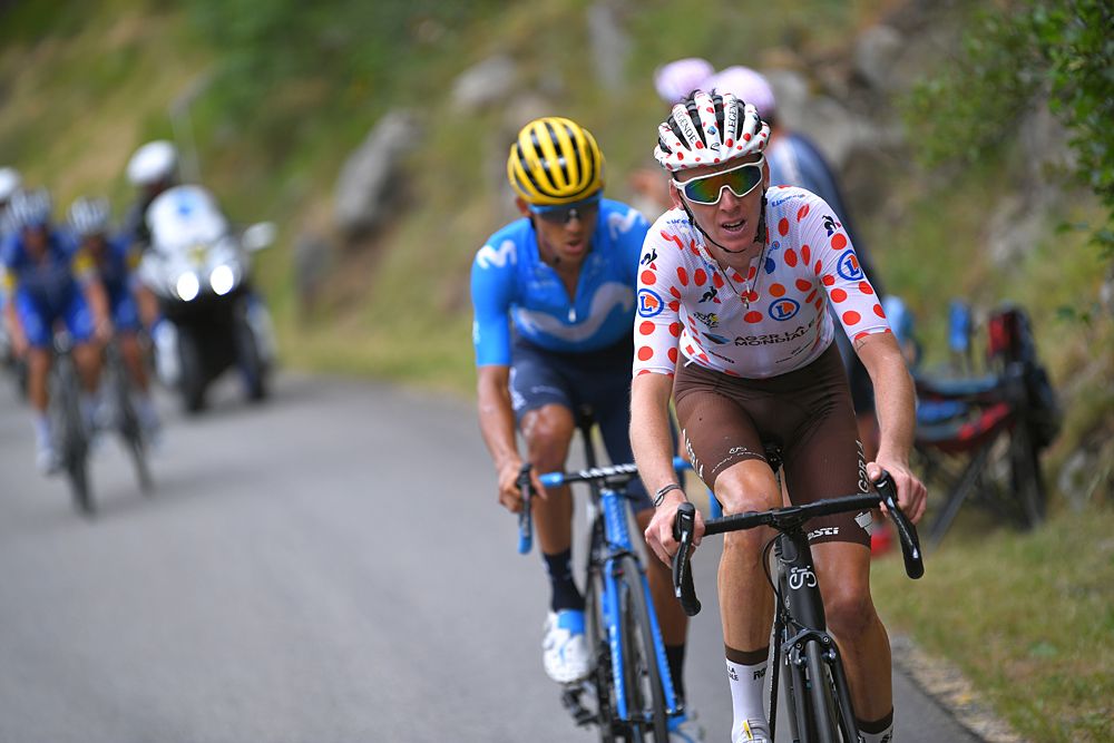 Mountain classification leader Romain Bardet (AG2R La Mondiale)