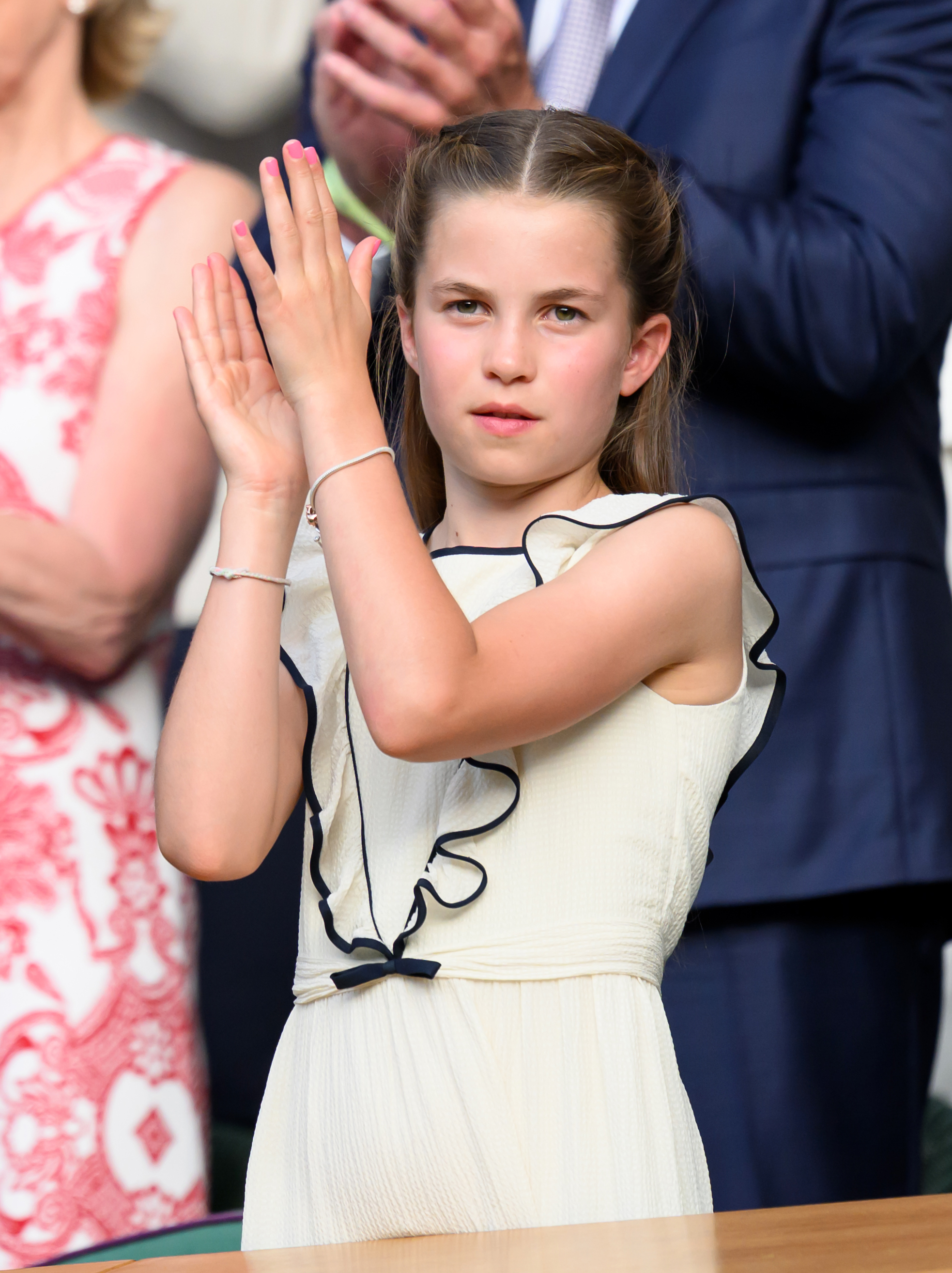 Princess Charlotte clapping at Wimbledon