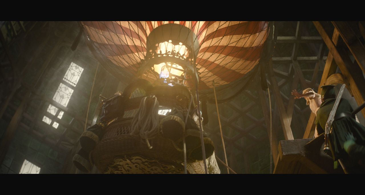 Making the VFX for Wicked; an air balloon in a film studio