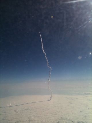 Another photo of Endeavour's May 16 launch, taken out an airplane window by passenger Stefanie Gordon.