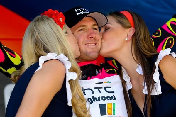 Matt Goss (HTC Highroad) wears the young rider jersey tomorrow.